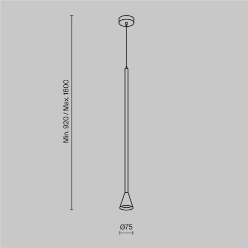 Подвесной светильник Стрела / Arrow GU10х1 (Белый) P064PL-01W - фото 11