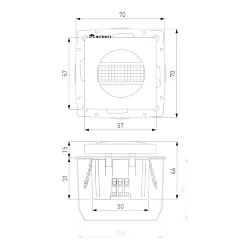 Датчик движения 500 Вт, двухпроводный (серебряный матовый) W1155105