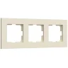 Рамка из поликарбоната на 3 поста Slab айвори софт W0032962 - фото