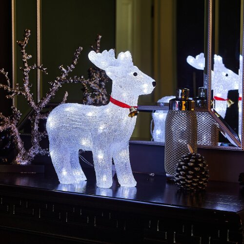 ULD-M3739-040-STA WHITE IP20 DEER Фигура светодиодная Олень, 40 светодиодов, 37x11x39 см, белый, IP20 - фото 4