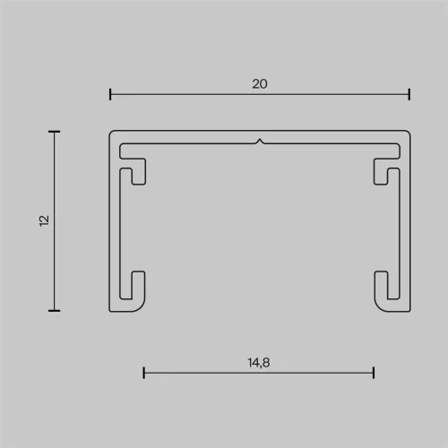Шинопровод 2м накладной Basity, черный (Черный) - фото 7