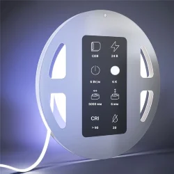 Светодиодная лента Ultra 24В COB 6Вт/м 6000К 5м IP 20 201069 (Белый)