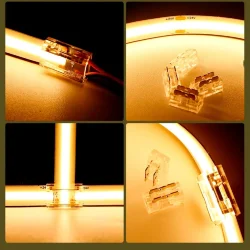 Коннектор универсальный H-M2P-5, 9 в 1 для COB и SMD светодиодных лент 5мм, 0-36В, 5А, C110