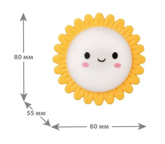 Светильник светодиодный NL-179 'Солнышко' 220В ночник с выкл. бел. Camelion 12535 - фото 5