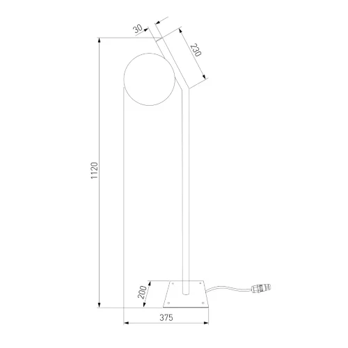 Светильник садово-парковый Sfera F 35158/F черный - фото 5