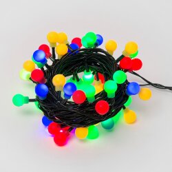 ULD-S0800-100-DGA MULTI IP20 COLORBALLS Гирлянда светодиодная с контроллером Разноцветные шарики, 100 светодиодов, 8 м, разноцветная, IP20, провод зеленый