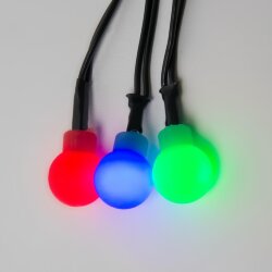 ULD-S0800-100-DGA MULTI IP20 COLORBALLS Гирлянда светодиодная с контроллером Разноцветные шарики, 100 светодиодов, 8 м, разноцветная, IP20, провод зеленый