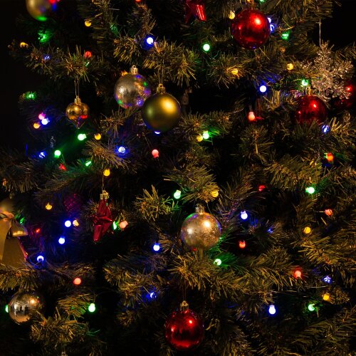 ULD-S0800-100-DGA MULTI IP20 COLORBALLS Гирлянда светодиодная с контроллером Разноцветные шарики, 100 светодиодов, 8 м, разноцветная, IP20, провод зеленый - фото 5