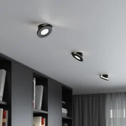 Встраиваемый поворотный светодиодный светильник 6W 4000K чёрный 25084/LED (063675)