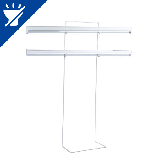 UFP-G11A H65-50 WHITE Подставка металлическая для светильника ULI-P, 2 уровня, высота 650 мм, Белая, TM Uniel - фото 5