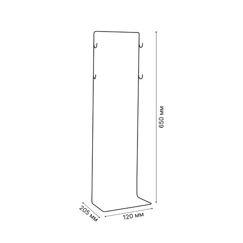 UFP-G11A H65-50 WHITE Подставка металлическая для светильника ULI-P, 2 уровня, высота 650 мм, Белая, TM Uniel - фото 7