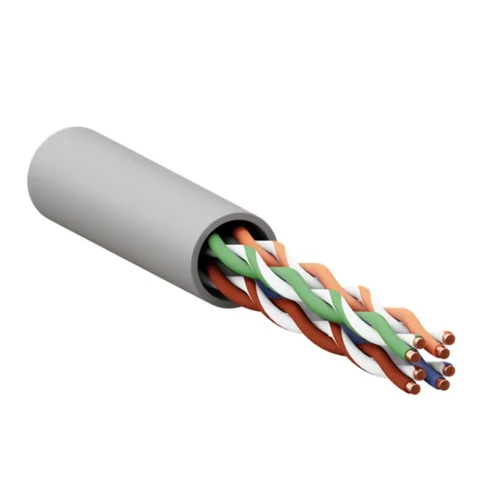 Кабель витая пара U/UTP кат.5E 4 пары 24 AWG solid PVC сер. (м) TERACOM PRO EKF TRP-5EUTP-04PVC-GY-IN3 - фото