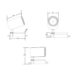 Трековый светильник Vuoro Trinity  3000K 10Вт (Белый)