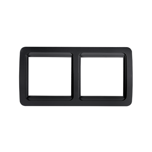 Рамка двойная горизонтальная CLASSICO черная 2302HB IN HOME - Фото