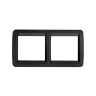 Рамка двойная горизонтальная CLASSICO черная 2302HB IN HOME - Фото