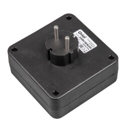 S-GES4-16S BLACK Разветвитель сетевой, с-з, 4 гнезда, 16А, 3500Вт, Черный