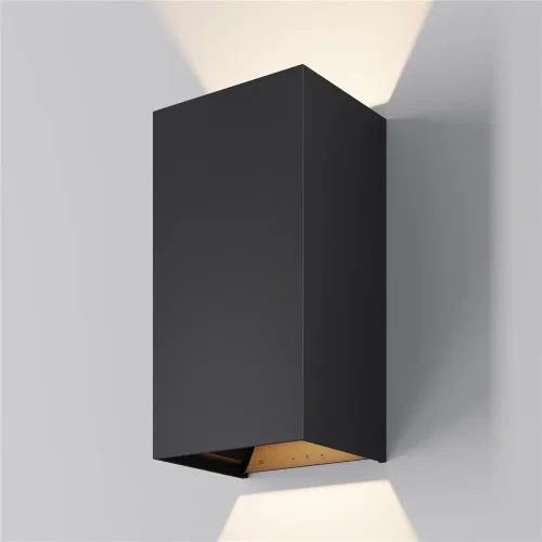 Настенный светильник Драп / Drape 3000K 20Вт IP 65 (Черный) O525WL-L20B3K - фото 3