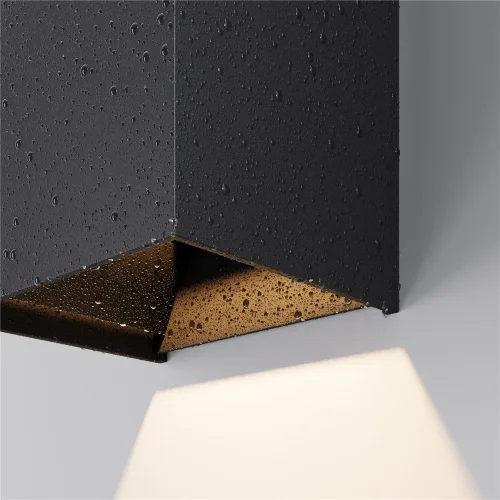 Настенный светильник Драп / Drape 3000K 20Вт IP 65 (Черный) O525WL-L20B3K - фото 4