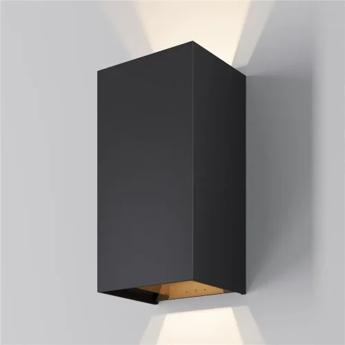 Настенный светильник Драп / Drape 3000K 20Вт IP 65 (Черный) O525WL-L20B3K - фото 5