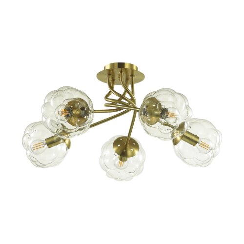 Люстра потолочная «LUMION» 4556/5C, серия: BREANA (крепление на планке). Фото 1.