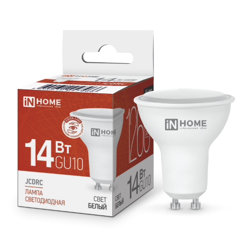 Лампа светодиодная LED-JCDRC-VC 14Вт 230В GU10 4000K 1260Лм IN HOME - Фото