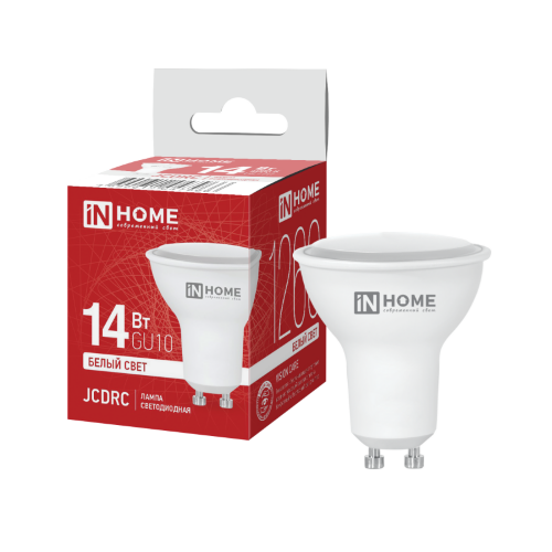 Лампа светодиодная LED-JCDRC-VC 14Вт 230В GU10 4000K 1260Лм IN HOME - Фото 2