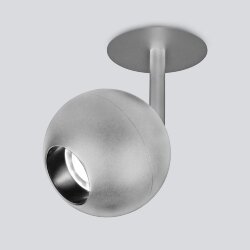 Встраиваемый точечный светодиодный светильник 9926 LED 12W 4200K серебро (053739)