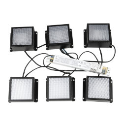 ULP-1010 42W-4000К IP40 GRILYATO BLACK KIT06 Светильники светодиодные потолочные встраиваемые, комплект из 6 штук, Белый свет 4000K, 5208Лм, Для ячеек 100x100мм, Корпус черный, В комплекте с и-п