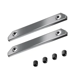 Комплект прямых соединителей (2 соединителя + 4 винта) для профиля в натяжной потолок (Серебро)