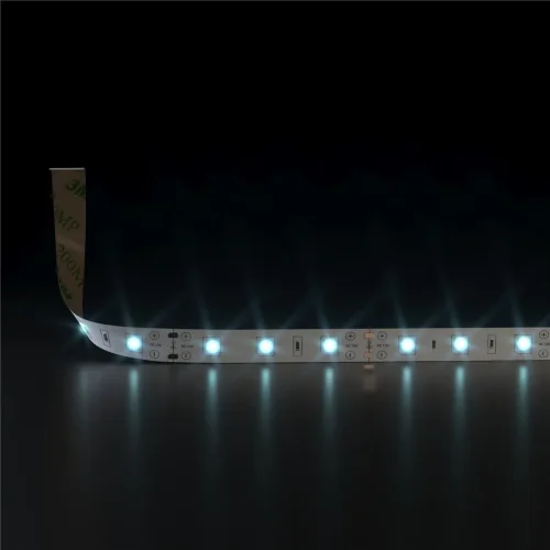 Комплект светодиодной ленты 12 В 4,8 Вт/м 60 Led/м 2835 IP20, холодный белый свет 6500К, 5 м Набор светодиодной ленты 12V 4,8W 60Led 2835 IP20 холодный белый, 5м - фото 2