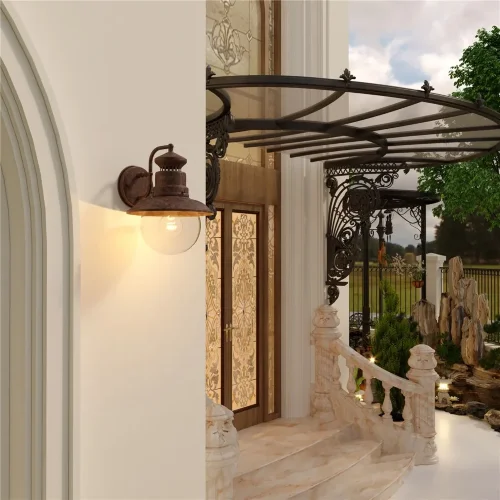 Уличный настенный светильник Talli D IP44 GL 3002D брауни - фото 3