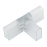 UTC-K-32-N21 CLEAR 010 POLYBAG Соединитель контактный Т-образный для светодиодных лент ULS-N21 NEON 220В, 8x16мм, 2 контакта, Цвет прозрачный, 10 штук в пакете, TM Uniel - фото 1