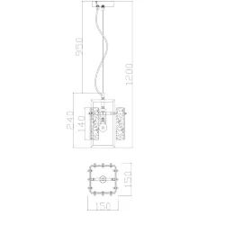 Подвесной светильник Базилика / Basilica (Латунь) FR5166PL-01BS