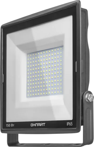 Прожектор светодиодный 14 344 OFL-150-6.5K-BL-IP65-LED 150Вт 6500К IP65 12000лм черн. ОНЛАЙТ 14344 - фото