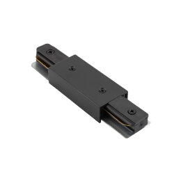 Прямой коннектор с возможностью подачи питания, черный, Denkirs TR1008-BK