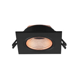 Встраиваемый светильник, IP 20, 10 Вт, GU5.3, LED, черный/бронзовый, пластик, Denkirs DK3071-BBR
