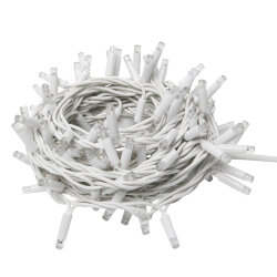 ULD-F90PRO S5M-050-SWK WW Гирлянда светодиодная, 5м, без вилки, Статическое свечение, Соединяемая, 50 светодиодов, Теплый белый свет 2700K, IP67, Провод белый