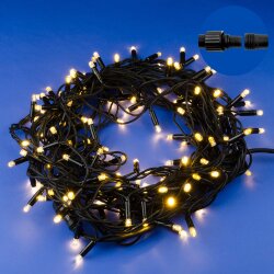 ULD-S1000-120-TBK WARM WHITE IP67 Гирлянда светодиодная с эффектом мерцания, 10м, Соединяемая, 120 светодиодов, Теплый белый свет, Провод черный.
