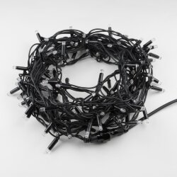 ULD-S1000-120-TBK WARM WHITE IP67 Гирлянда светодиодная с эффектом мерцания, 10м, Соединяемая, 120 светодиодов, Теплый белый свет, Провод черный.