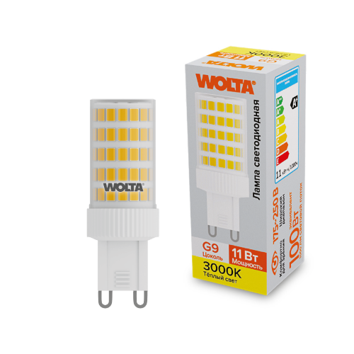 Светодиодная лампа WOLTA WSTD-JCD-11W3KG9-C 11Вт 3000K G9 - фото 1.