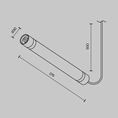 Соединитель для модульной системы Shelf с блоком питания 100Вт 276мм (Черный) CA011-L300-100W-B - фото 5
