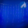 ULD-B12006-195-TTK BLUE IP44 Бахрома светодиодная с эффектом мерцания, 12м, Соединяемая, 195 светодиодов, Синий свет, Провод прозрачный - фото 1