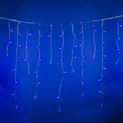 ULD-B12006-195-TTK BLUE IP44 Бахрома светодиодная с эффектом мерцания, 12м, Соединяемая, 195 светодиодов, Синий свет, Провод прозрачный