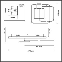 Люстра потолочная «LUMION» 6543/126CL, серия: ANEKO (крепление на планке) - -