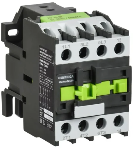 Контактор КМИе-22510 25А 400В/АС3 1НО GENERICA KKME21-025-400-10 - фото