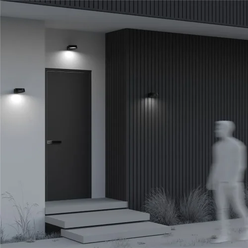 Настенный светильник (бра) Share 3000K 12Вт IP 54 (Графит) - фото 2