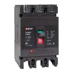 Выключатель автоматический 3п 125А 25кА LS250 ProPact EKF mccb-250-25-3-125-ls