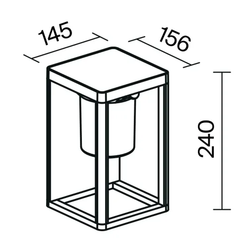 Настенный светильник (бра) Shatter 3000K 2Вт IP 54 (Графит) - фото 2