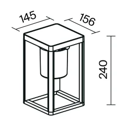 Настенный светильник (бра) Shatter 3000K 2Вт IP 54 (Графит)