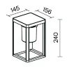 Настенный светильник (бра) Шаттер / Shatter 3000К 2Вт IP 54 151° (Графит) OSL457WL-L2GF3K - фото 10